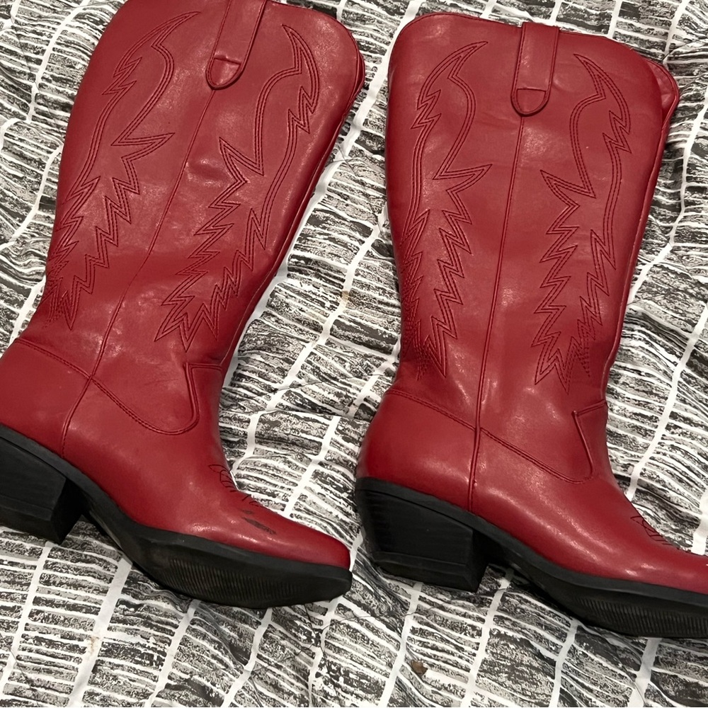 Red cowboy boots
